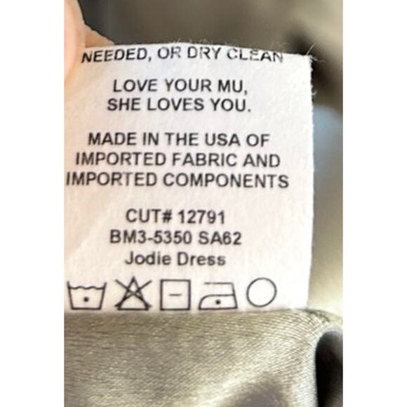 Show Me Your Mumu Jodie Dress in Moss Green Luxe Satin S - Picture 6 of 7